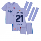2021-2022 Barcelona Infants Away Kit (F DE JONG 21)