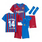 2021-2022 Barcelona Infants Home Kit (COUTINHO 14)