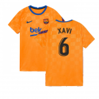 2021-2022 Barcelona Pre-Match Jersey (Orange) (XAVI 6)
