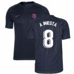 2021-2022 Barcelona Pre-Match Training Shirt (Obsidian) - Kids (A INIESTA 8)