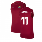 2021-2022 Barcelona Sleeveless Top (Red) (O DEMBELE 7)