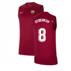 2021-2022 Barcelona Sleeveless Top (Red) (STOICHKOV 8)