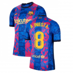 2021-2022 Barcelona Third Shirt (A INIESTA 8)