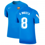 2021-2022 Barcelona Training Shirt (Blue) (A INIESTA 8)