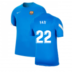 2021-2022 Barcelona Training Shirt (Blue) (ANSU FATI 10)