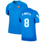 2021-2022 Barcelona Training Shirt (Blue) - Kids (A INIESTA 8)