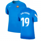 2021-2022 Barcelona Training Shirt (Blue) - Kids (KUN AGUERO 19)