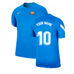 2021-2022 Barcelona Training Shirt (Blue) (Your Name)