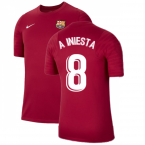 2021-2022 Barcelona Training Shirt (Noble Red) - Kids (A INIESTA 8)