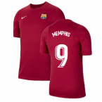 2021-2022 Barcelona Training Shirt (Noble Red) (MEMPHIS 9)