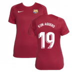 2021-2022 Barcelona Training Shirt (Noble Red) - Womens (KUN AGUERO 19)