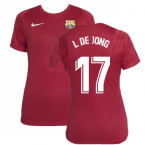 2021-2022 Barcelona Training Shirt (Noble Red) - Womens (L DE JONG 17)