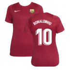 2021-2022 Barcelona Training Shirt (Noble Red) - Womens (RONALDINHO 10)