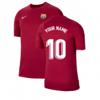 2021-2022 Barcelona Training Shirt (Noble Red) (Your Name)