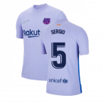 2021-2022 Barcelona Vapor Away Shirt (SERGIO 5)