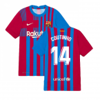 2021-2022 Barcelona Vapor Match Home Shirt (Kids) (COUTINHO 14)