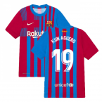 2021-2022 Barcelona Vapor Match Home Shirt (Kids) (KUN AGUERO 19)