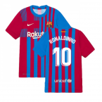 2021-2022 Barcelona Vapor Match Home Shirt (Kids) (RONALDINHO 10)