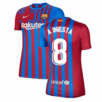 2021-2022 Barcelona Womens Home Shirt (A.INIESTA 8)