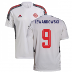 2021-2022 Bayern Munich EU Training Jersey (White) (LEWANDOWSKI 9)