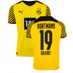 2021-2022 Borussia Dortmund Authentic Home Shirt (BRANDT 19)