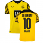 2021-2022 Borussia Dortmund Authentic Home Shirt (HAZARD 10)