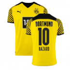 2021-2022 Borussia Dortmund Home Shirt (Kids) (HAZARD 10)