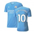 2021-2022 Man City Authentic Home Shirt (KUN AGUERO 10)