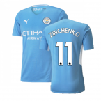 2021-2022 Man City Authentic Home Shirt (ZINCHENKO 11)