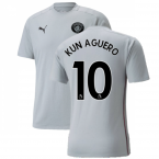 2021-2022 Man City Casuals Tee (Quarry) (KUN AGUERO 10)