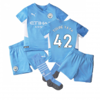 2021-2022 Man City Home Mini Kit (TOURE YAYA 42)