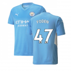 2021-2022 Man City Home Shirt (FODEN 47)