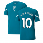 2021-2022 Man City Pre Match Jersey (Ocean Depths) (KUN AGUERO 10)