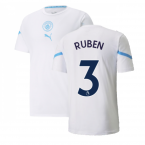 2021-2022 Man City Pre Match Jersey (White) - Kids (RUBEN 3)