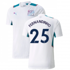 2021-2022 Man City Training Shirt (White) (FERNANDINHO 25)