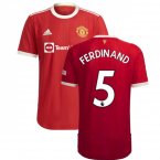 2021-2022 Man Utd Authentic Home Shirt (FERDINAND 5)