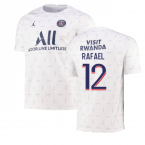 2021-2022 PSG Pre-Match Training Jersey (White) (RAFAEL 12)