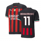 2022-2023 AC Milan Authentic Home Shirt (IBRAHIMOVIC 11)