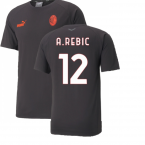 2022-2023 AC Milan Casuals Tee (Black) (A.REBIC 12)