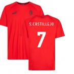2022-2023 AC Milan Casuals Tee (Red) (S.CASTILLEJO 7)