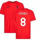 2022-2023 AC Milan Casuals Tee (Red) (TONALI 8)