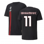 2022-2023 AC Milan FtblCulture Tee (Black) (IBRAHIMOVIC 11)