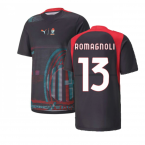 2022-2023 AC Milan Gameday Jersey (Black) (ROMAGNOLI 13)