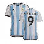 2022-2023 Argentina Home Shirt (KUN AGUERO 9)