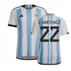 2022-2023 Argentina Home Shirt (L.MARTINEZ 22)