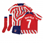 2022-2023 Atletico Madrid Little Boys Home Shirt (JOAO FELIX 7)