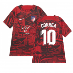 2022-2023 Atletico Madrid Pre-Match Training Shirt (Red) - Kids (CORREA 10)