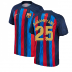 2022-2023 Barcelona Home Shirt (Kids) (AUBAMEYANG 25)