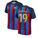 2022-2023 Barcelona Home Shirt (Kids) (FERRAN 19)