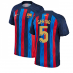 2022-2023 Barcelona Home Shirt (Kids) (SERGIO 5)